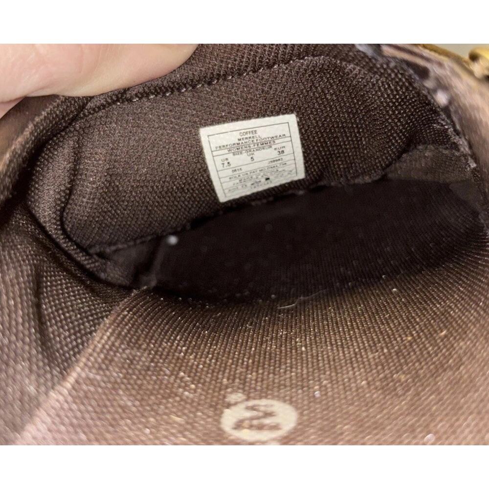 Merrell Leather Clog Shoes Womens Size 7.5 Brown Buckle Slip On Comfort Casual - Picture 6 of 8
